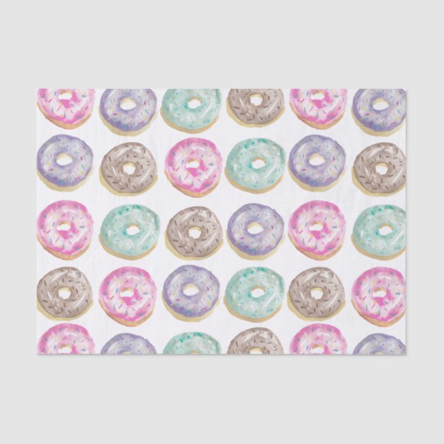 Doughnuts in watercolor tissue paper (Front)