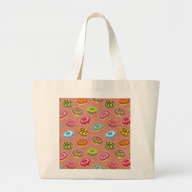 Doughnuts  large tote bag (Front)
