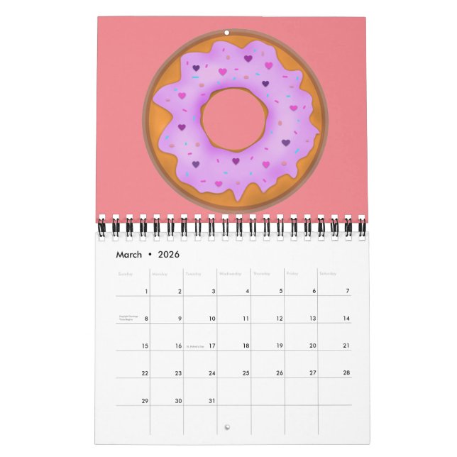 Doughnuts Love Calendar (Mar 2026)