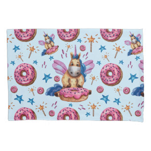 Doughnuts Magical Unicorns Are Cool Pattern     Pillowcase