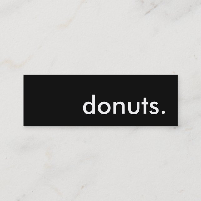 doughnuts. mini business card (Front)