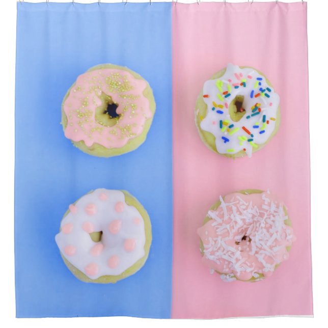 Doughnuts pastel shower curtain (Front)