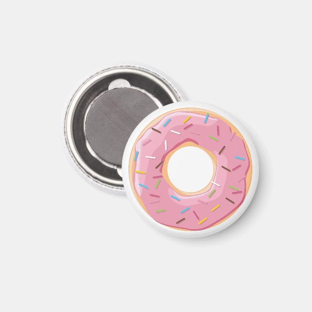 Doughnuts pink blue and bites chocolate pattern magnet (Front/Back)