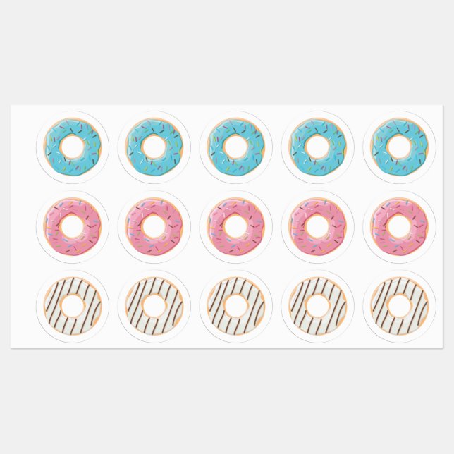 Doughnuts pink blue and bites cream 3x set (Sheet)