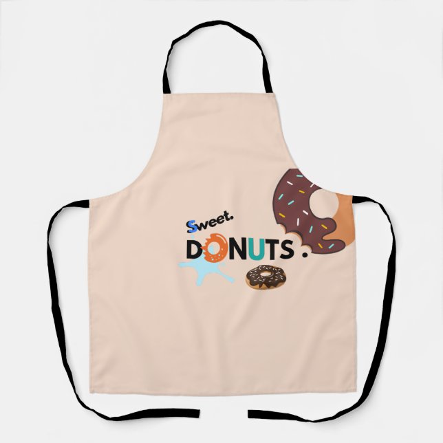 Doughnuts Print Apron (Front)