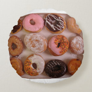 Doughnuts! Round Cushion