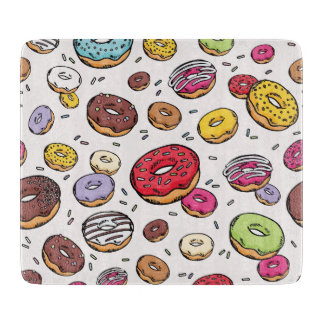 Doughnuts seamless pattern cutting board