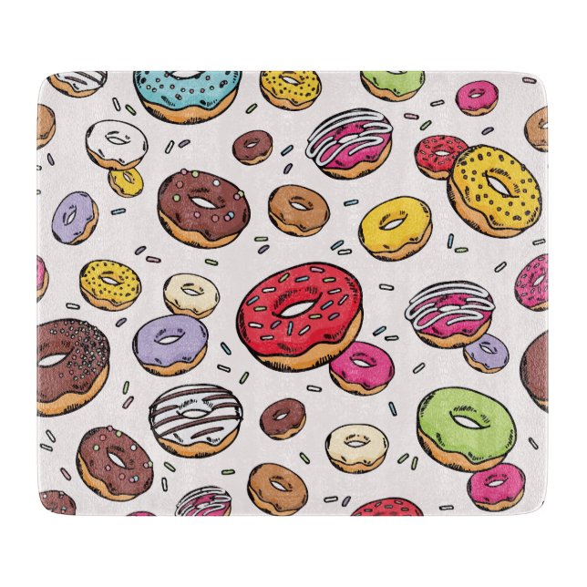 Doughnuts seamless pattern cutting board (Front)