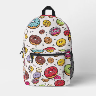 Doughnuts seamless pattern printed backpack