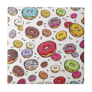 Doughnuts seamless pattern tile
