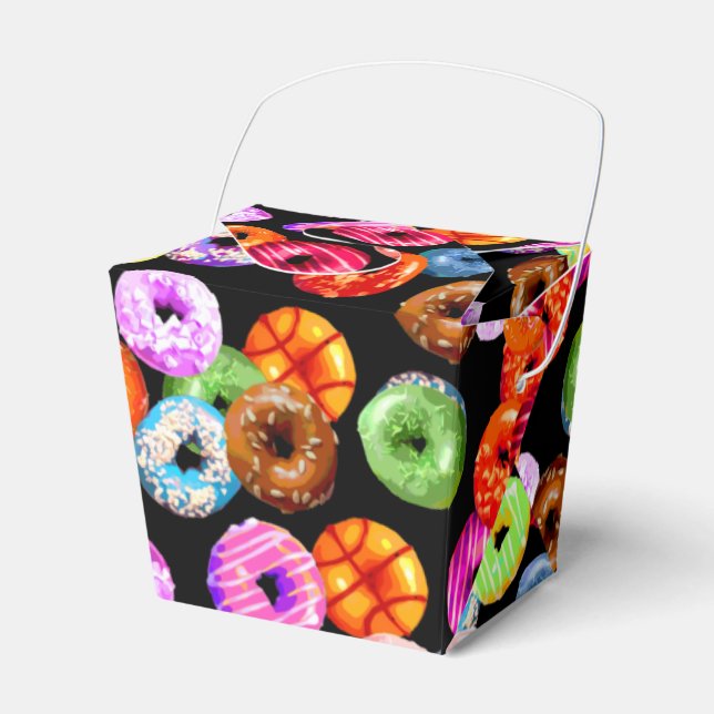 Doughnuts seamless pattern + your backgr. & ideas favour box (Front Side)