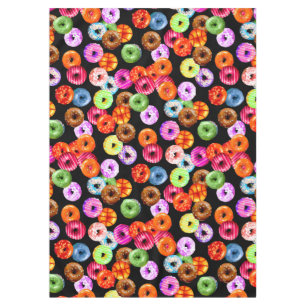 Doughnuts seamless pattern + your backgr. & ideas tablecloth
