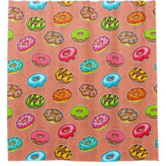 Doughnuts Shower Curtain (Front)