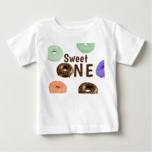 Doughnuts Sweet One 1st Birthday Baby T-Shirt