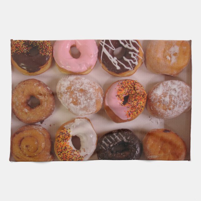 Doughnuts! Tea Towel (Horizontal)