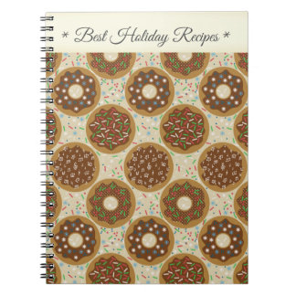 Doughnuts Theme Best Holiday Recipes Notebook