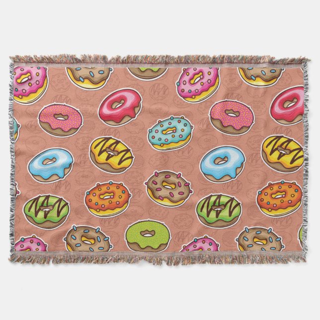 Doughnuts  throw blanket (Front)