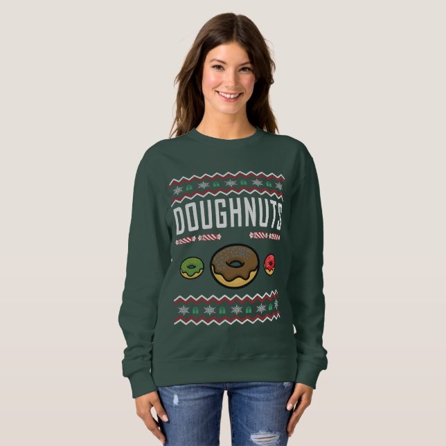 Doughnuts Ugly Christmas Sweater (Front Full)