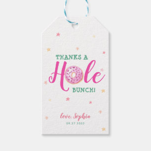 Doughnuts Watercolor Thanks A Hole Bunch Thank You Gift Tags
