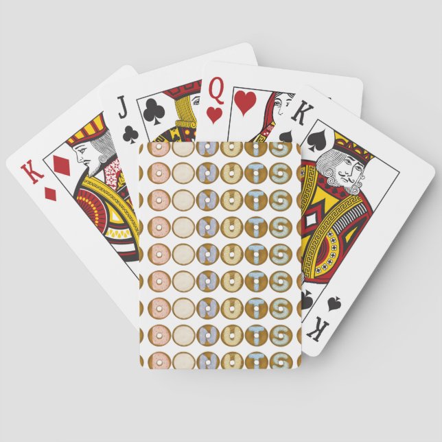 Doughnuts with Alphabet frosting and sprinkles Playing Cards (Back)