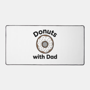 Doughnuts With Dad Vintage Doughnut Shirt Design_1 Desk Mat