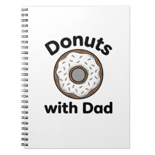 Doughnuts With Dad Vintage Doughnut Shirt Design_1 Notebook