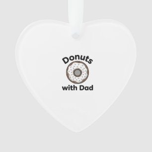 Doughnuts With Dad Vintage Doughnut Shirt Design_1 Ornament