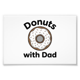 Doughnuts With Dad Vintage Doughnut Shirt Design_1 Photo Print
