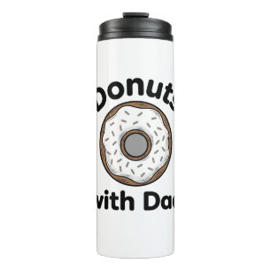 Doughnuts With Dad Vintage Doughnut Shirt Design_1 Thermal Tumbler