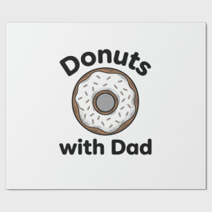 Doughnuts With Dad Vintage Doughnut Shirt Design_1 Wrapping Paper