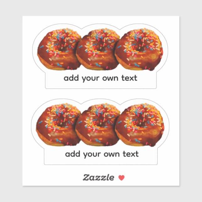 Doughnuts With Sprinkles Add Your Own Text Custom  (Sheet)