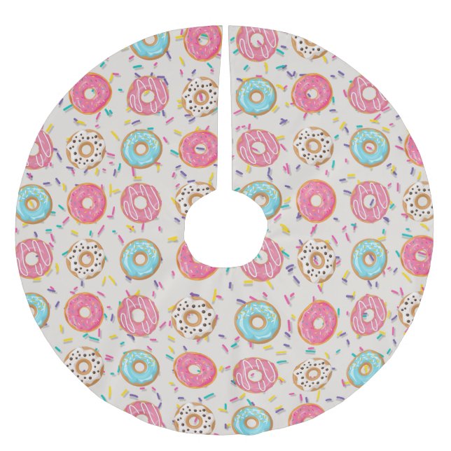 Doughnuts with Sprinkles Brushed Polyester Tree Skirt (Front)