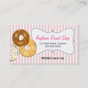 Doughnuts with Sprinkles, Doughnut Shop Business Card