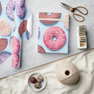 Doughnuts With Sprinkles Pattern Wrapping Paper