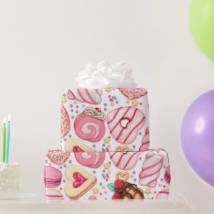 Doughnuts With Sprinkles Pattern Wrapping Paper