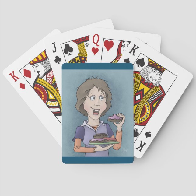 Doughnuts with sprinkles playing cards (Back)