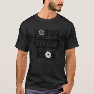 Doughs Before Bros Womens Doughnut Sprinkle Doughn T-Shirt