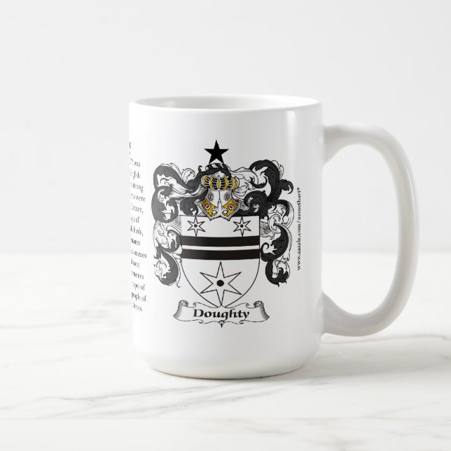 Doughty, the Origin, the Meaning and the Crest Coffee Mug (Right)