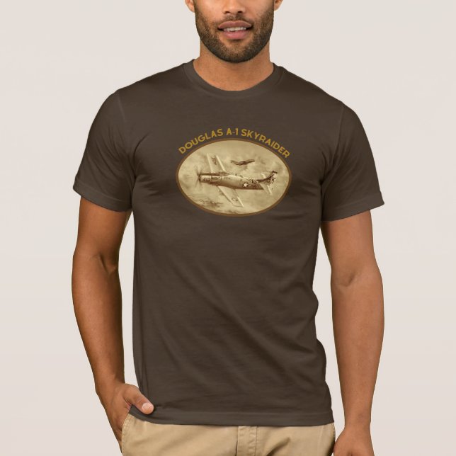Douglas A-1 Skyraider fighter plane 1946-1973 T-Shirt (Front)