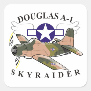 douglas a-1 skyraider square sticker