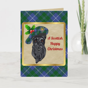 Douglas Badge & Tartan Personalised Xmas Card