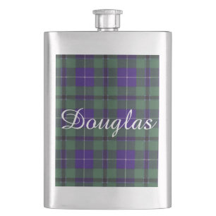 Douglas clan Plaid Scottish tartan Hip Flask