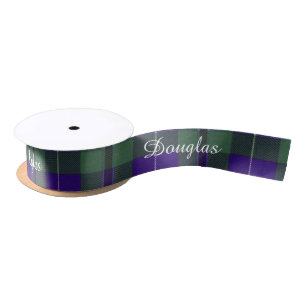 Douglas clan Plaid Scottish tartan Satin Ribbon
