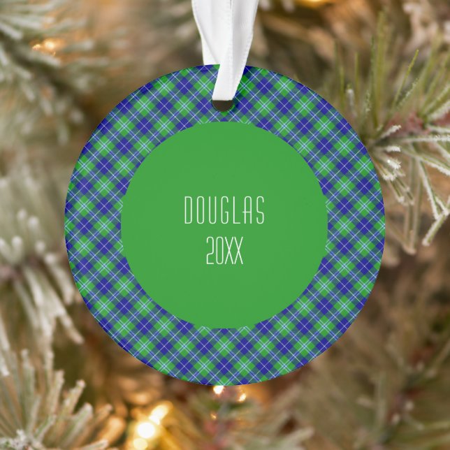 Douglas Clan Tartan Scottish Plaid Ornament (Tree)