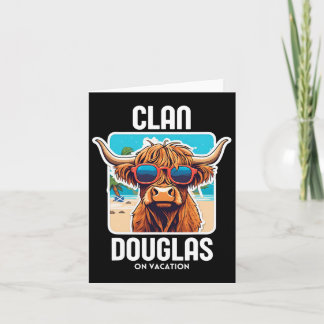 Douglas Clan Vacation Scottish Family Name Party  Card
