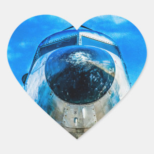 Douglas DC-3 Aircraft Heart Sticker