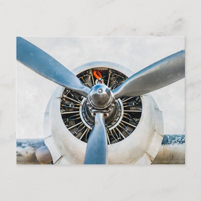 Douglas DC-3 Aircraft. Propeller Postcard (Front)