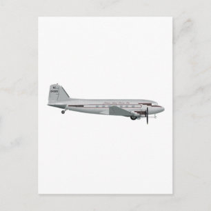 Douglas DC-3 Johnson Flying Service Postcard