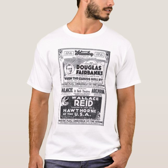 Douglas Fairbanks 1919 vintage movie ad T-shirt (Front)