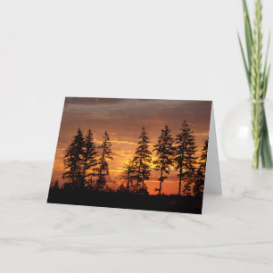 Douglas Firs and the Sunrise. - Frameable Art Card